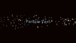 CC Particle Worldでキラキラが流れて文字が出現するアニメーションの作り方