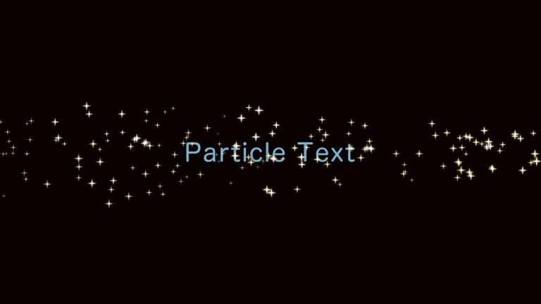 CC Particle Worldでキラキラが流れて文字が出現するアニメーションの作り方